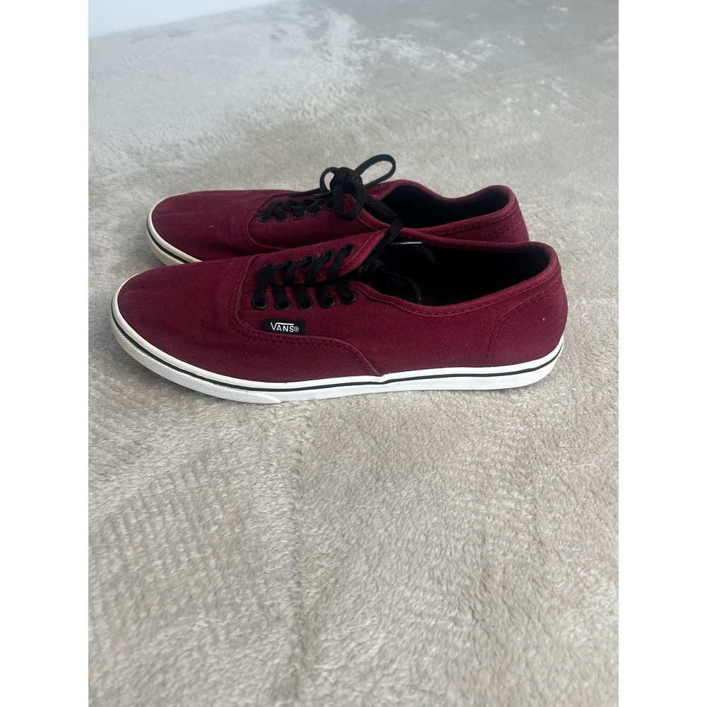 Vans Authentic Lo Pro Burgundy Maroon Canvas Low Top Sneakers Womens 7